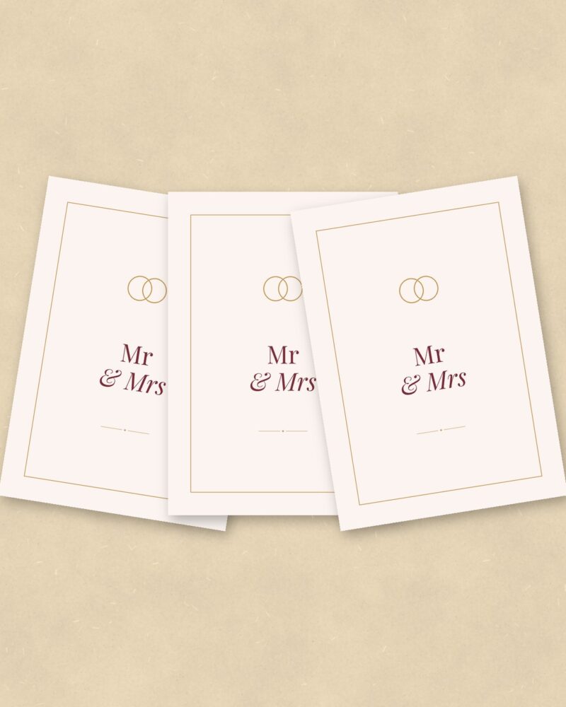 Mr & Mrs Cards, Set of 10