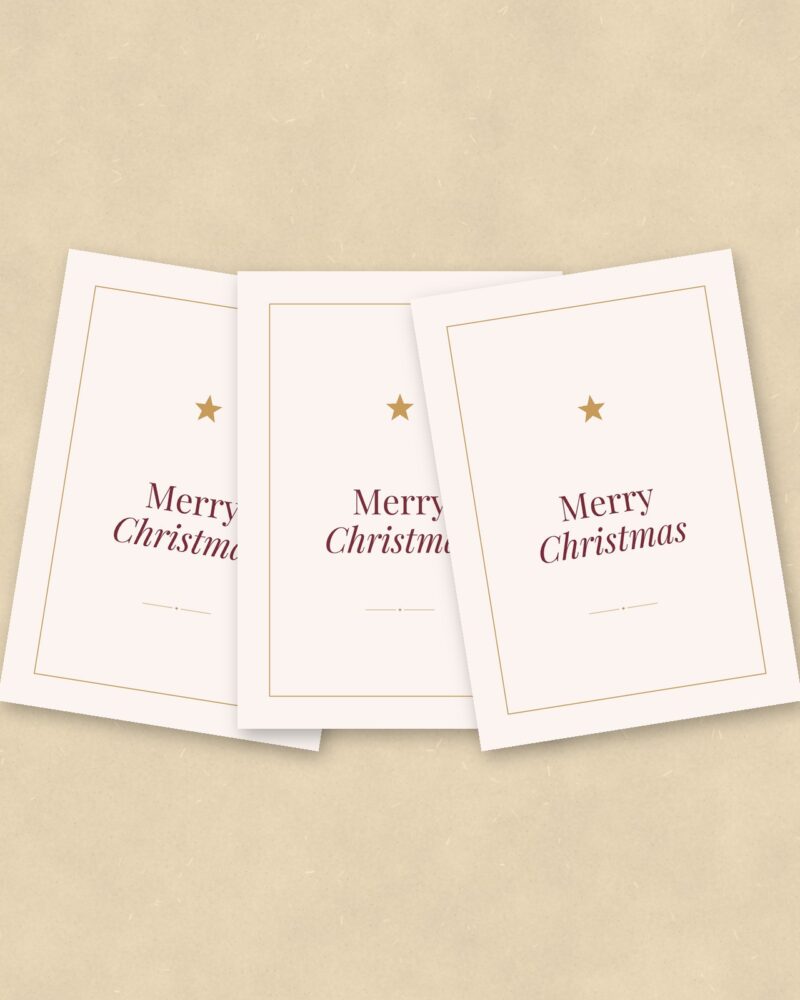 Merry Christmas Cards, Set of 10