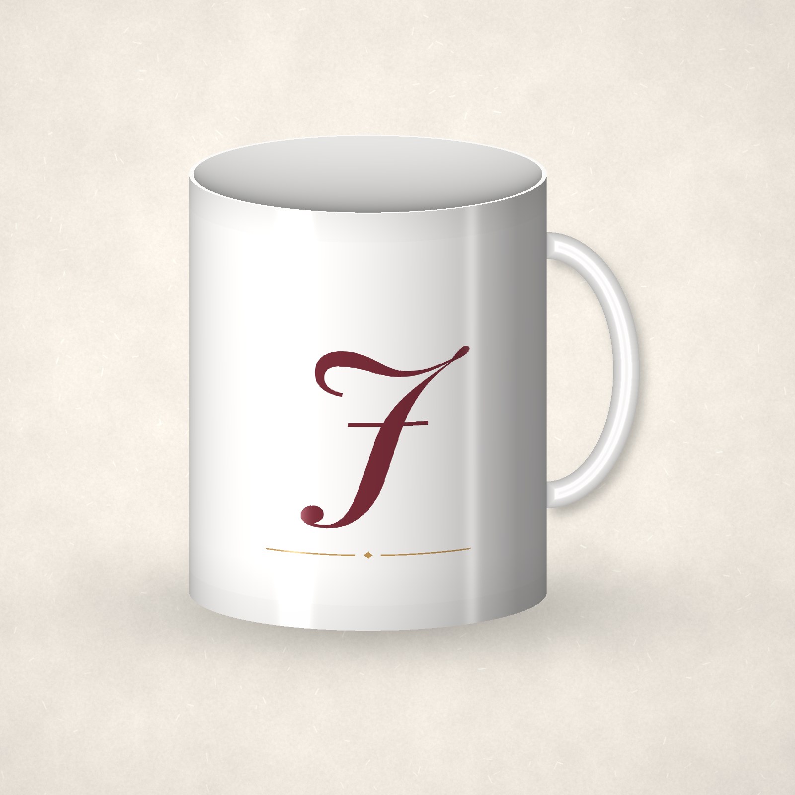 Monogram Mug – J
