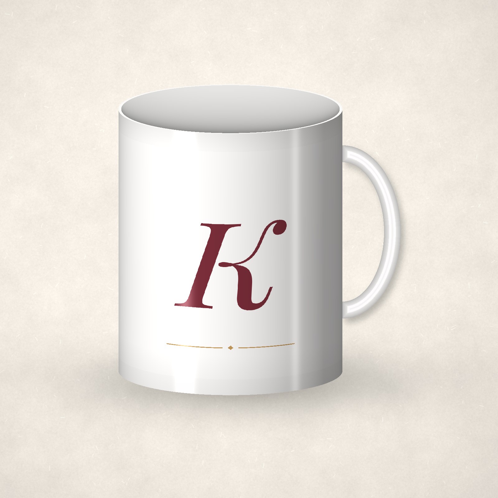 Monogram Mug – K