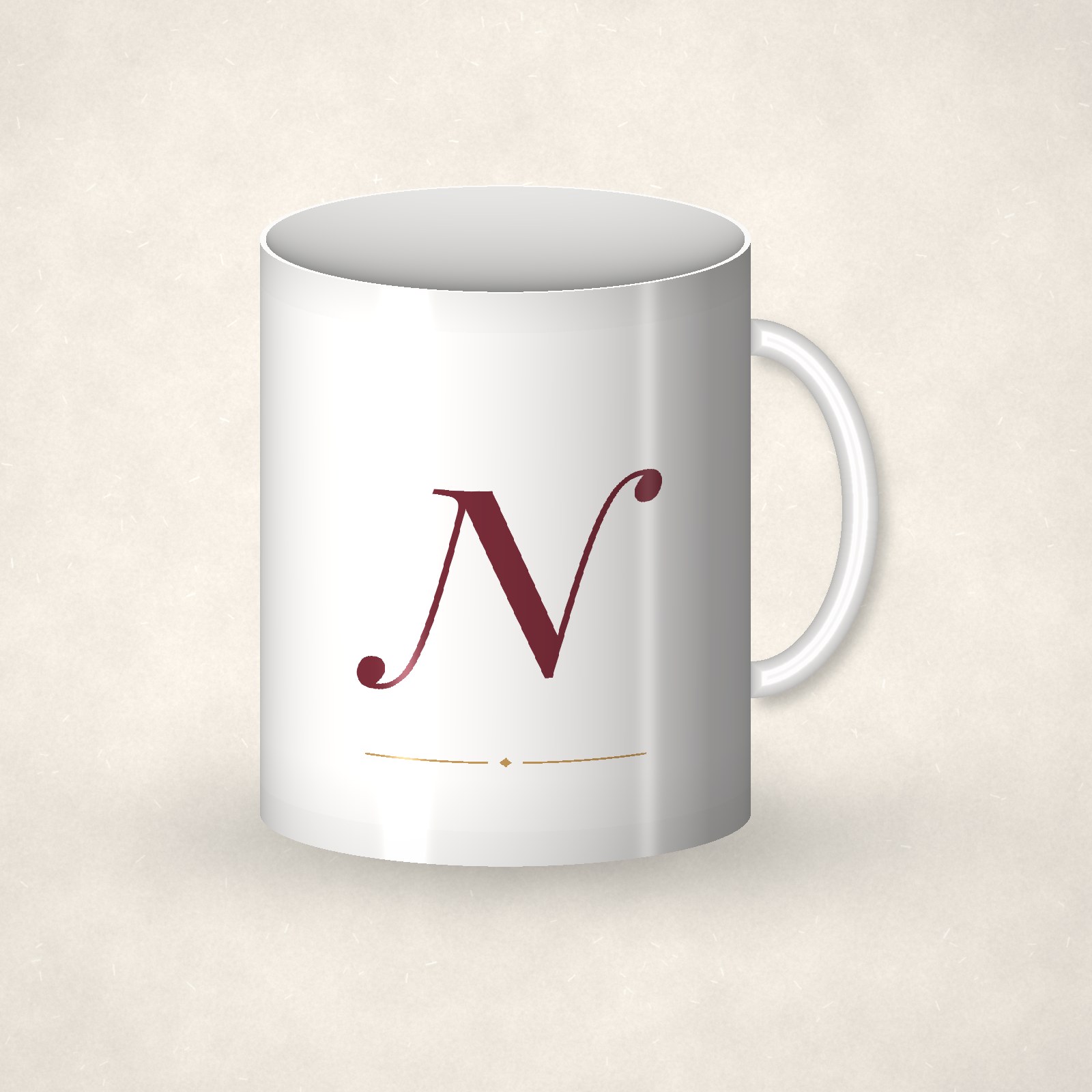 Monogram Mug – N