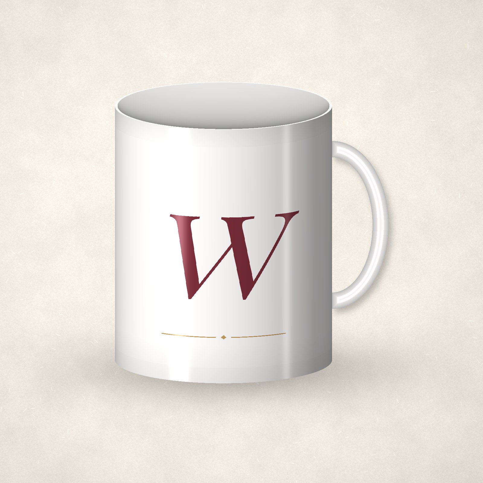 Monogram Mug – W
