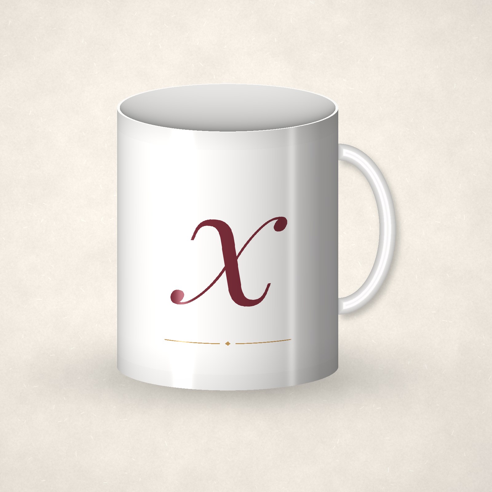 Monogram Mug – X