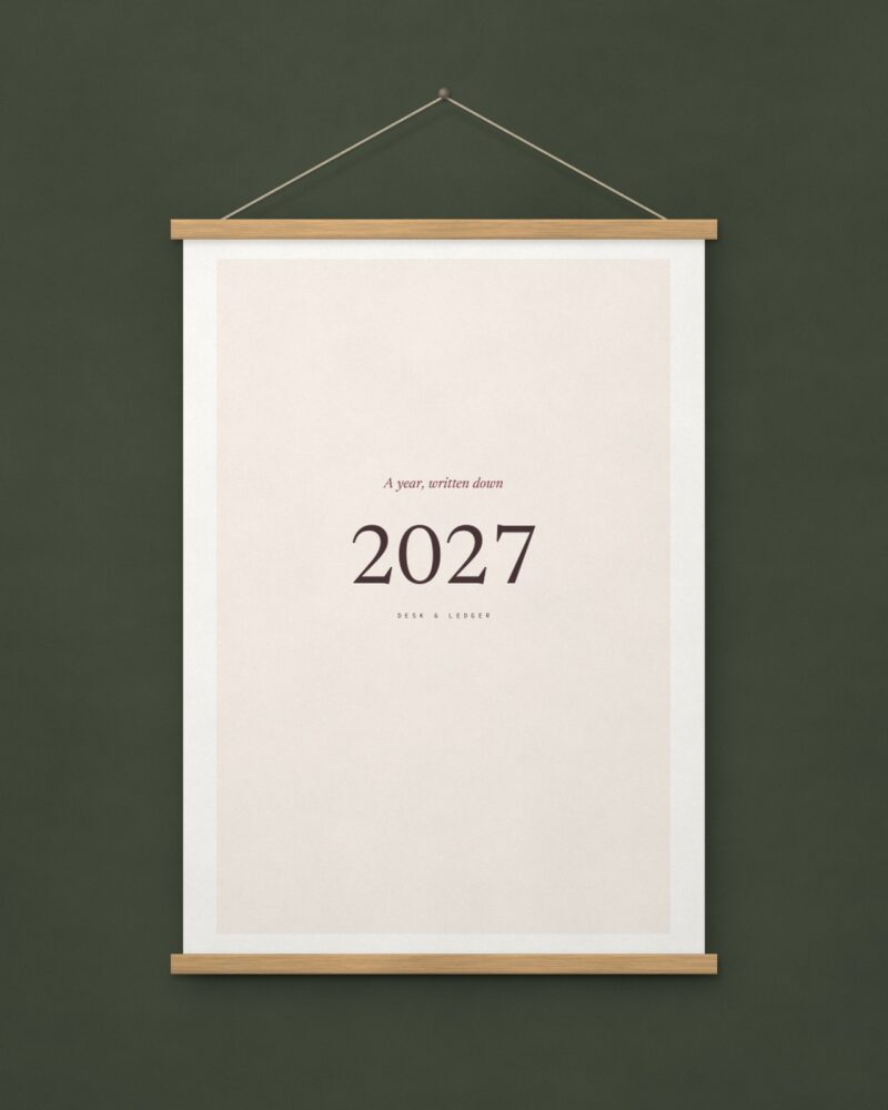 2027 Wall Calendar, Blush