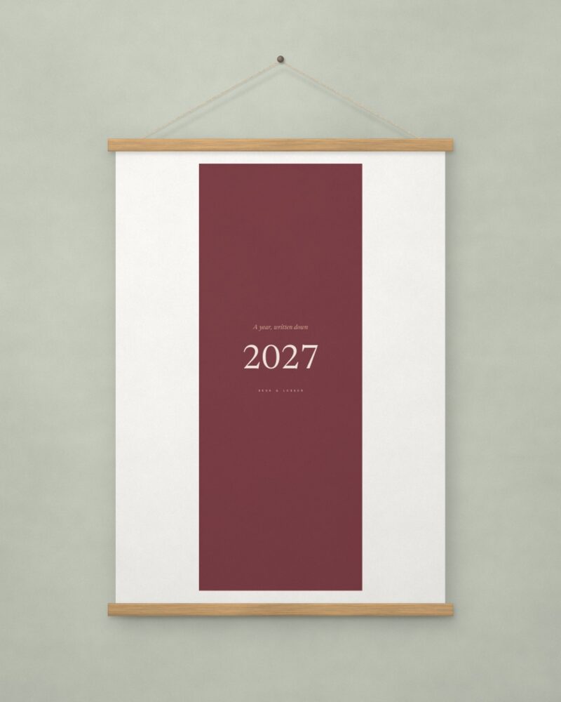 2027 Slim Wall Planner, Wine