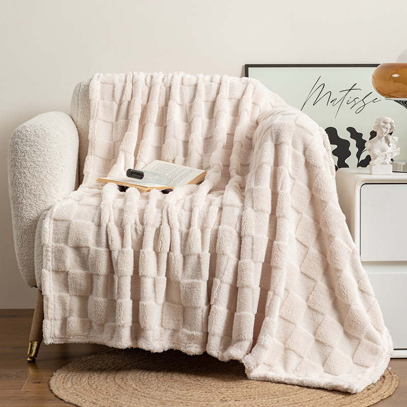 Checked Jacquard Blanket