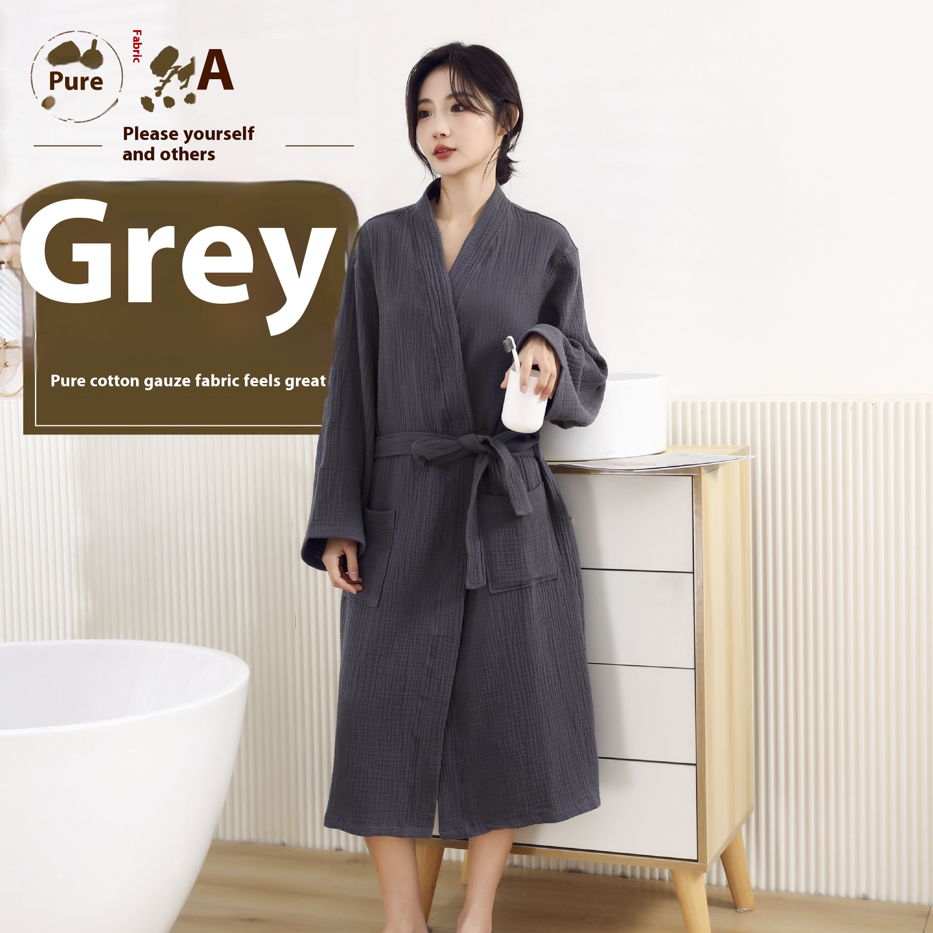 Cotton Gauze Robe