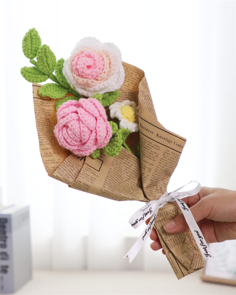 Crochet Rose Bouquet