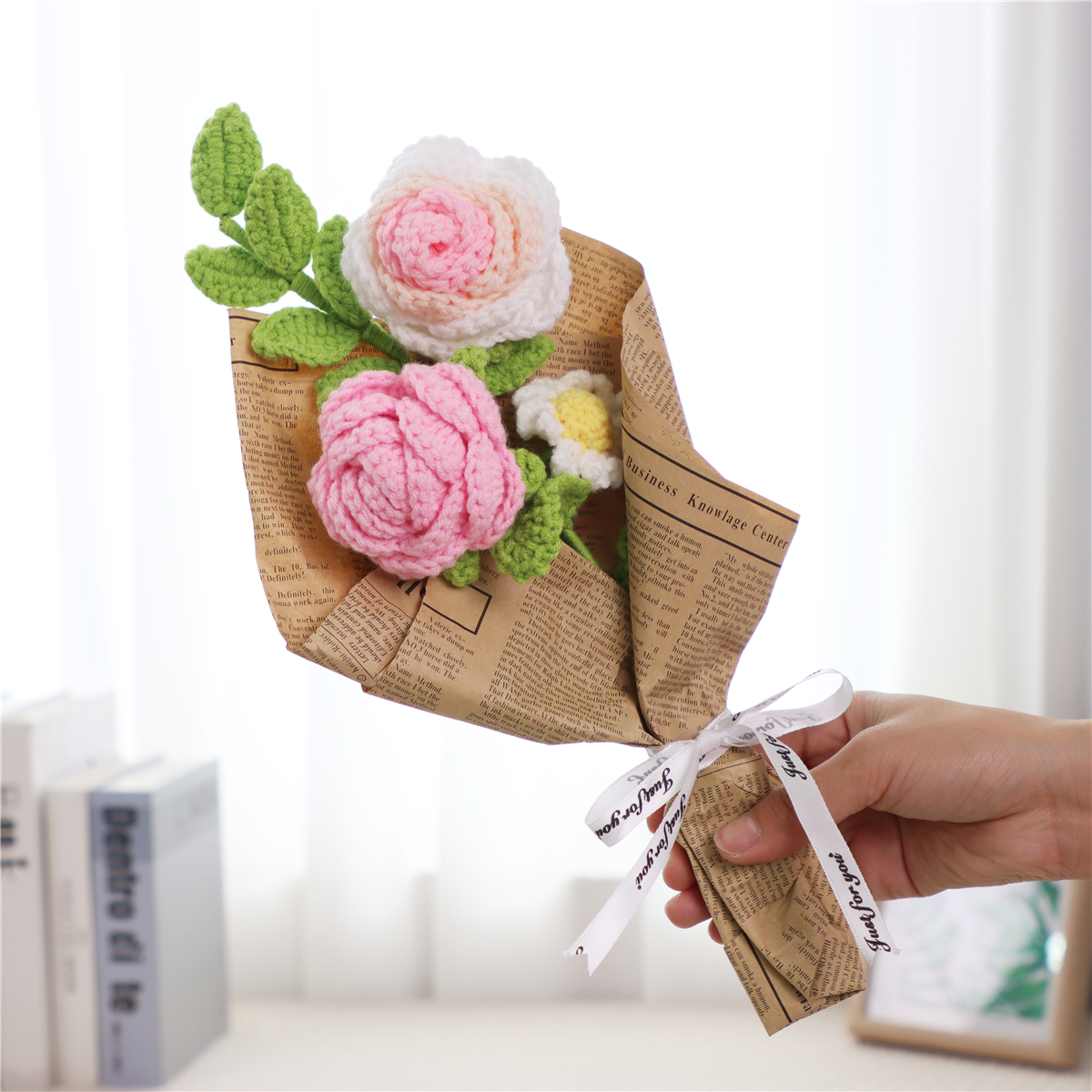 Crochet Rose Bouquet