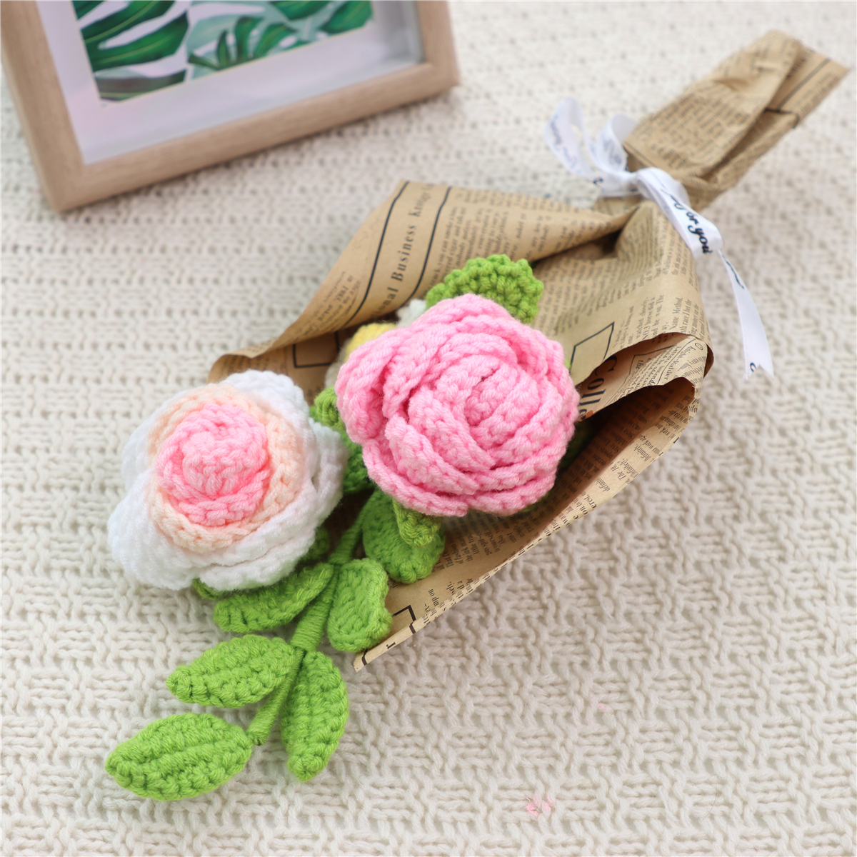 Crochet Rose Bouquet