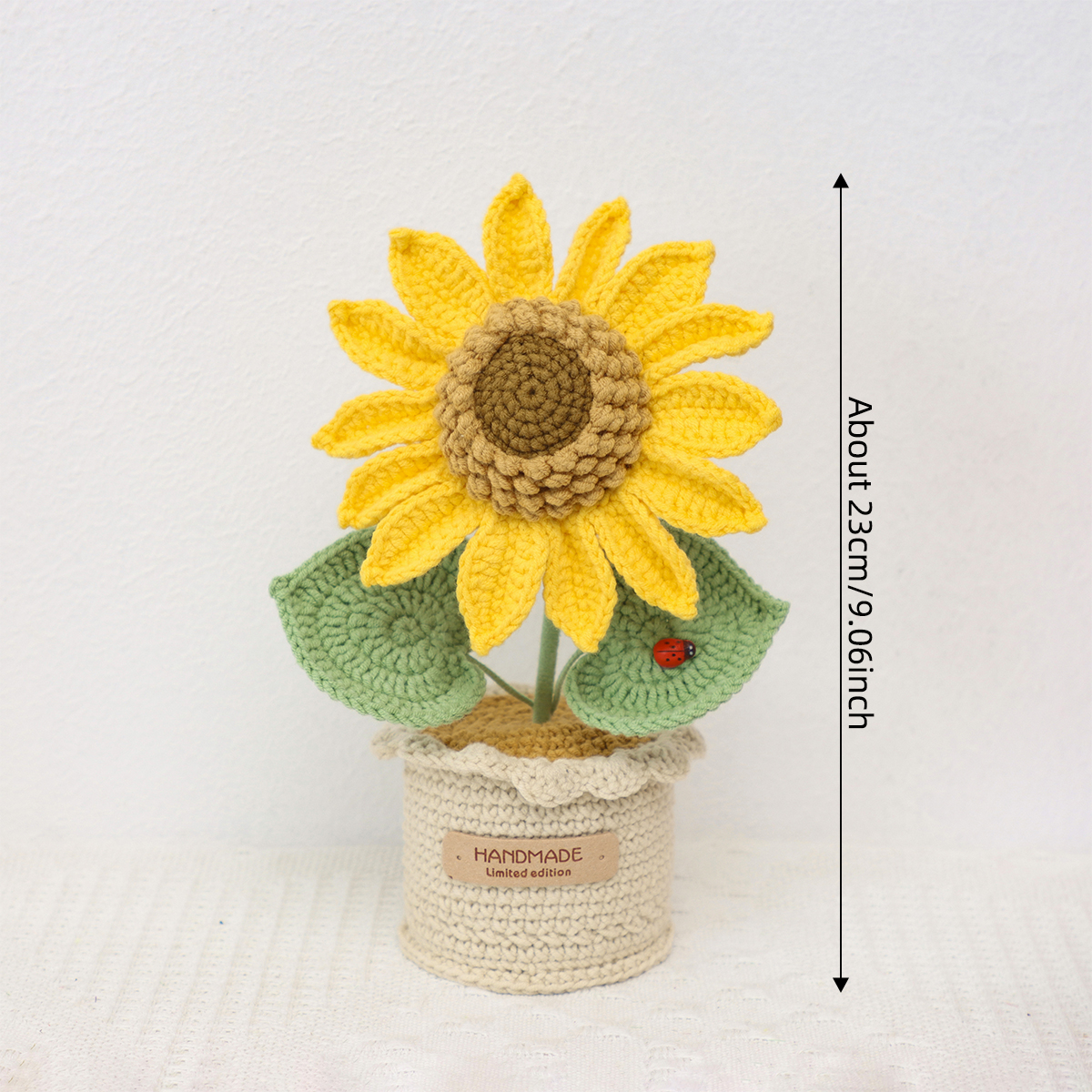 Crochet Sunflower Pot