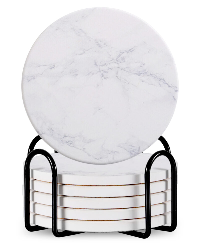 Marble-Look Coaster Set
