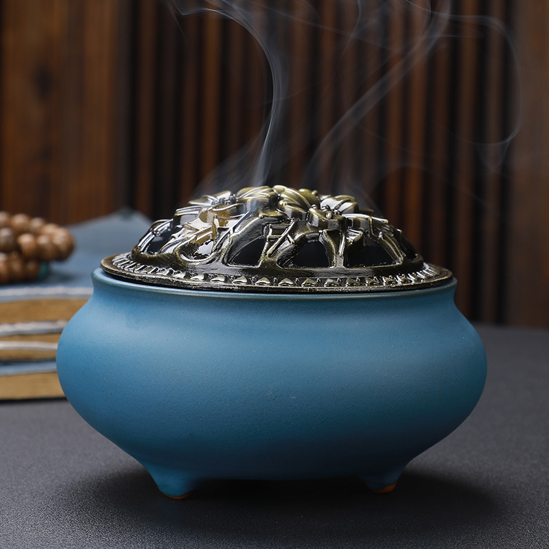 Teal Incense Burner