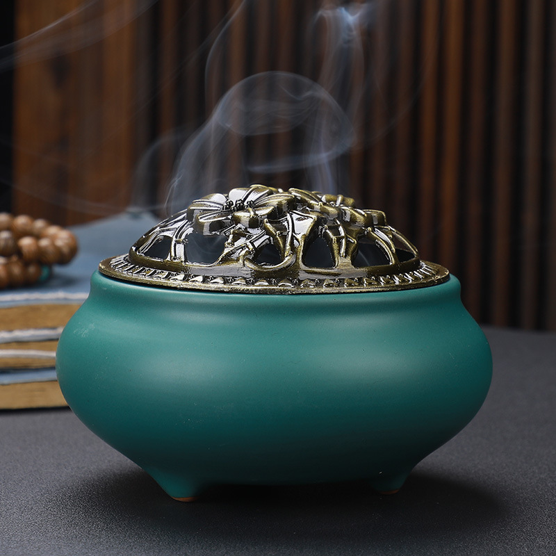 Teal Incense Burner