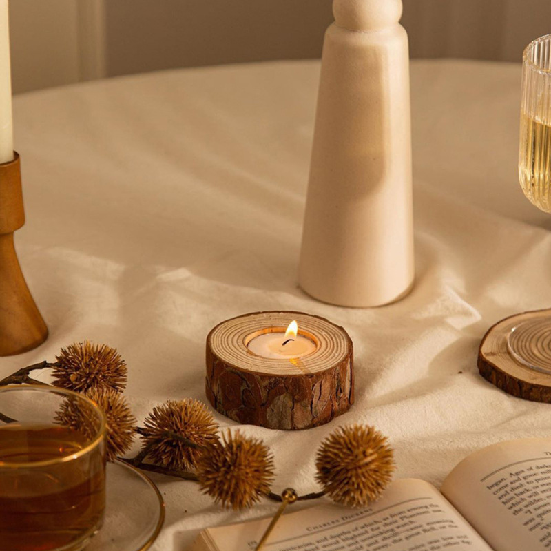 Wooden Candle Holder