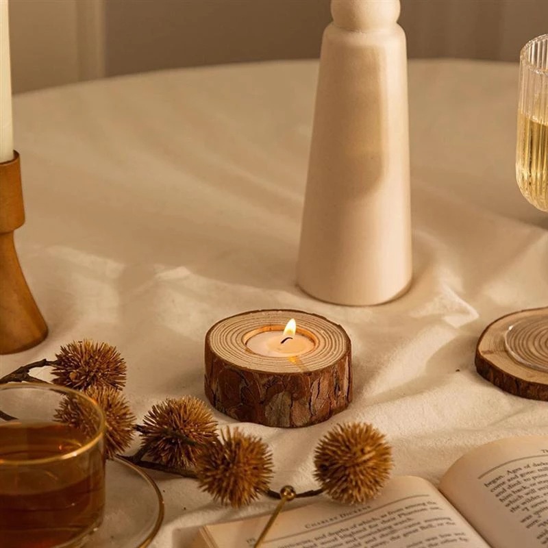 Wooden Candle Holder